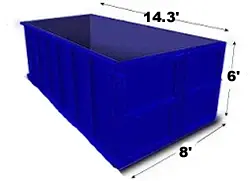 20 Yard Blue Roll-off Bin for major household cleanouts