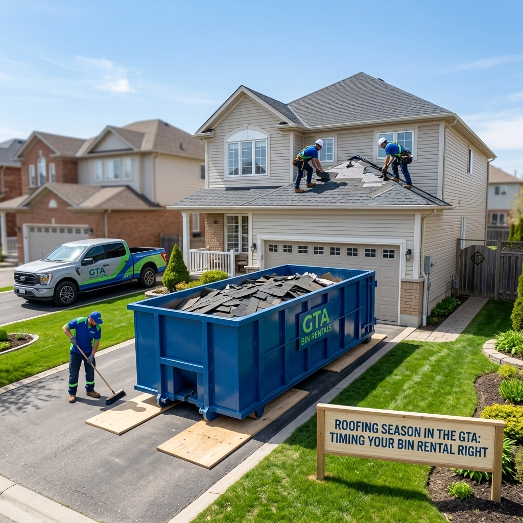 Roofing Season in the GTA: Timing Your Bin Rental Right