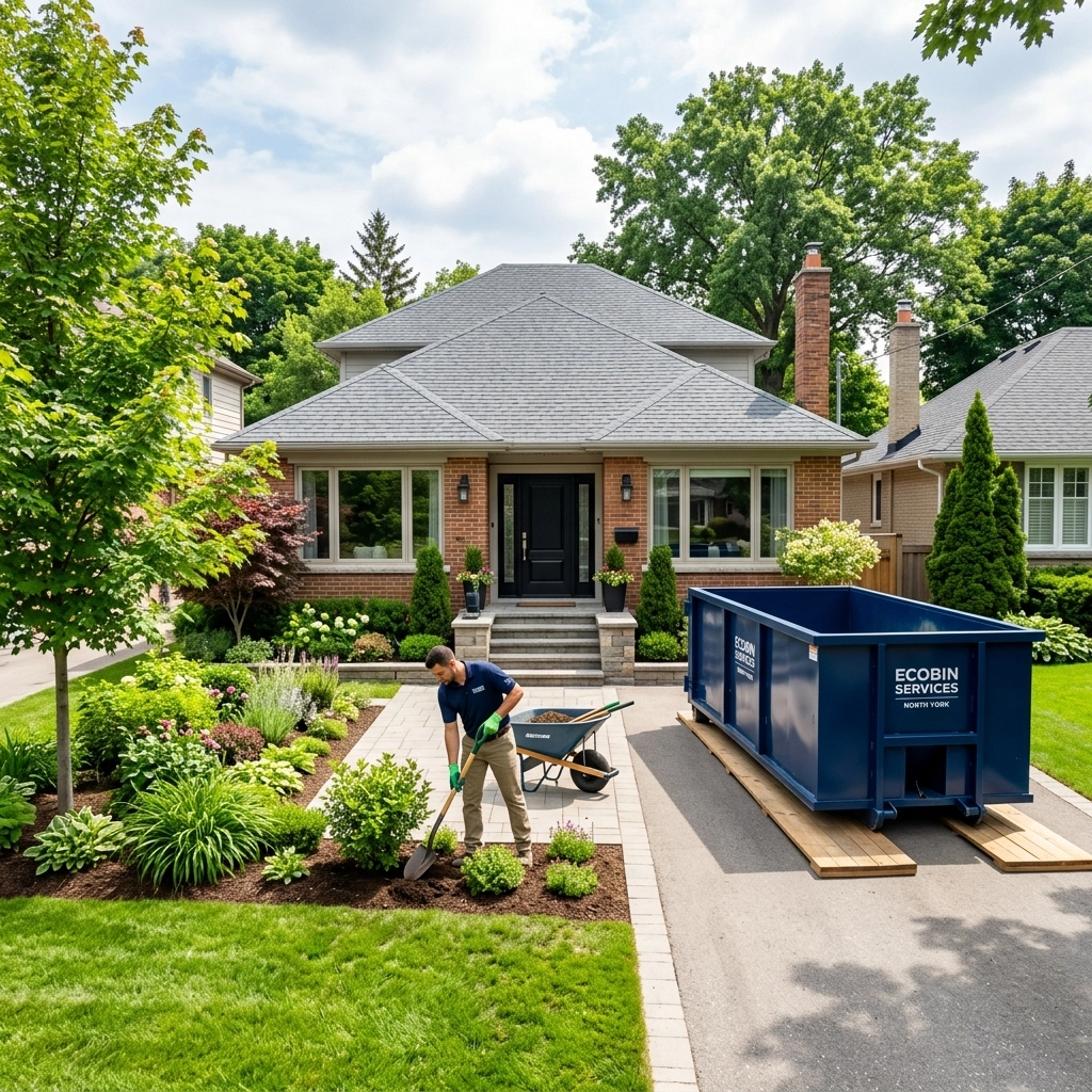 Maximizing Curb Appeal: Using a Bin for North York Front Yard Landscaping